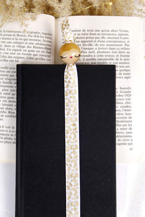 (image pour) Marque Page Elastique Graou Blanc